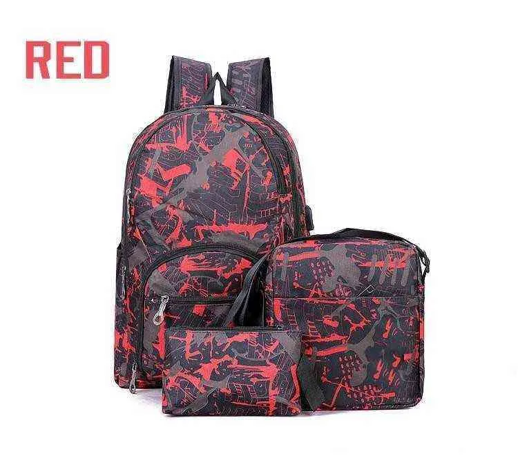 2020 Goedkope buiten outdoor tassen camouflage rugzak computertas Oxford remketting middelbare schoolstudent tas vele kleuren 282h