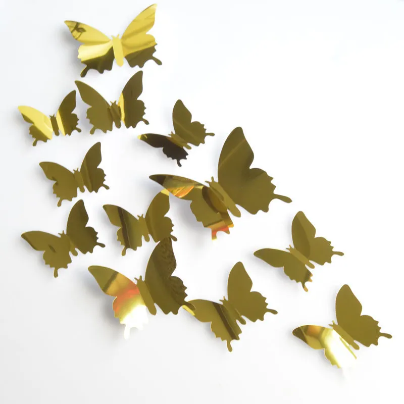 3D Butterfly Mirror 3d Butterfly Wall Decals Removable DIY Art