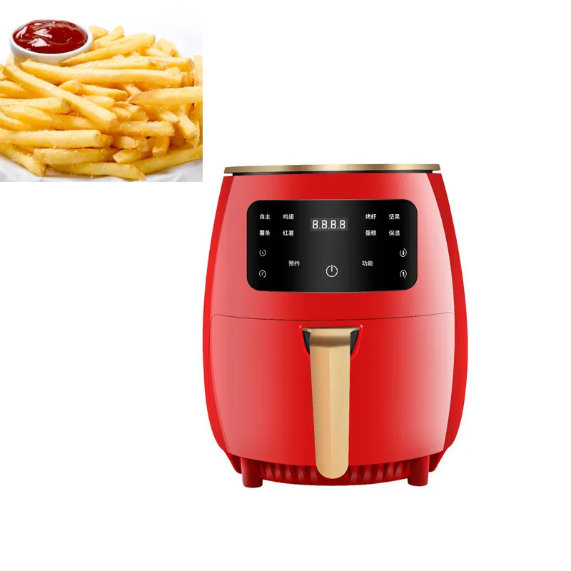 1200W Air Fryer 4.5L Oil free Health Fryer Cooker Home Multifunzione Smart Touch LCD Macchina per patatine fritte completamente automatica Forno per cottura