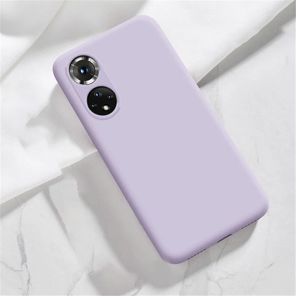 Custodie per telefoni in Silicone liquido per Honor 50 Lite Soft Cover completa per Honor 50 Pro Se Custodia Bumper Protezione obiettivo fotocamera