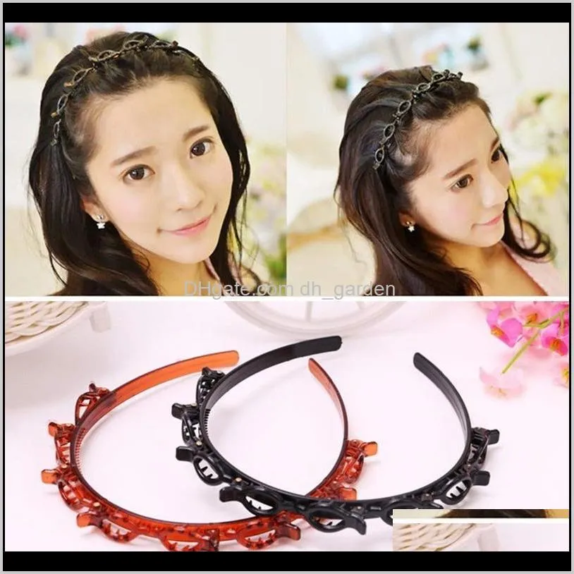 1PCS Black Braider Hair Clip Burst Pin Hairdo Bring Hair Hoop Multi-storey Wisp Air Weave Head Hoop Styling Tool