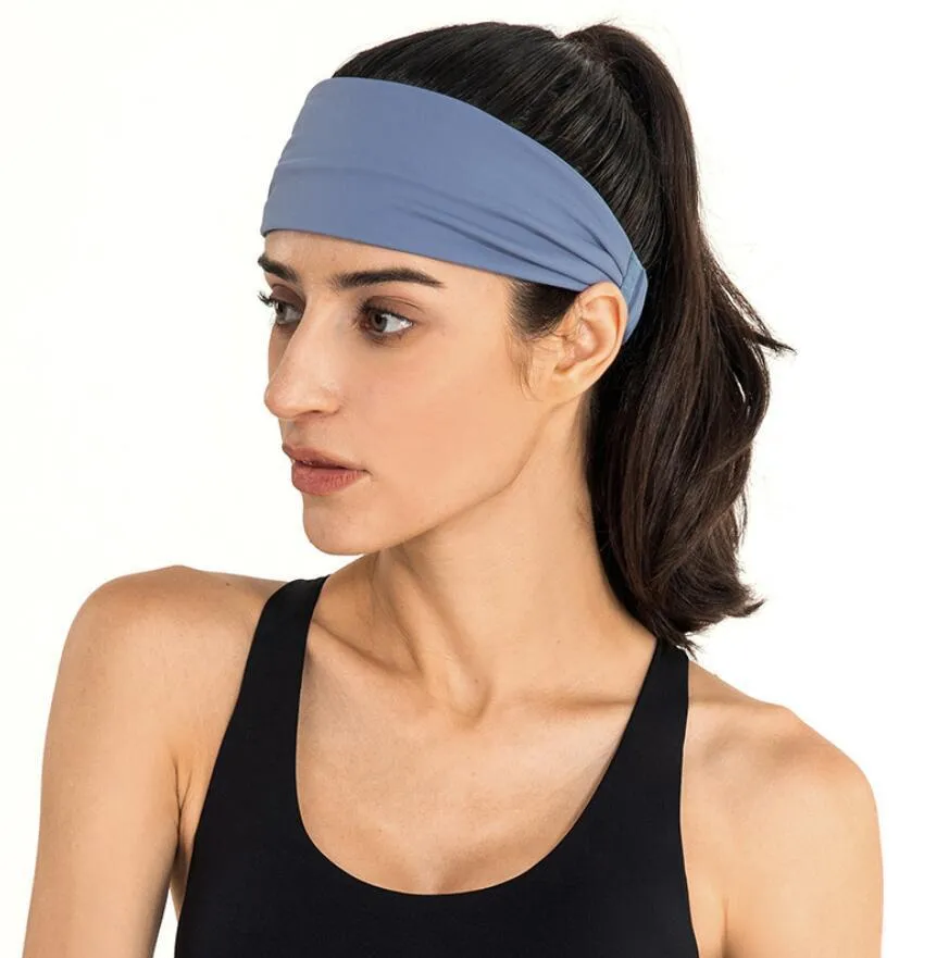 Copricapo da donna Yoga Sport Abbigliamento attivo Moda Palestra solida Corsa Fitness Parrucchiere Lady Girl Comfort elastico Esercizio all'aperto Fasce per capelli