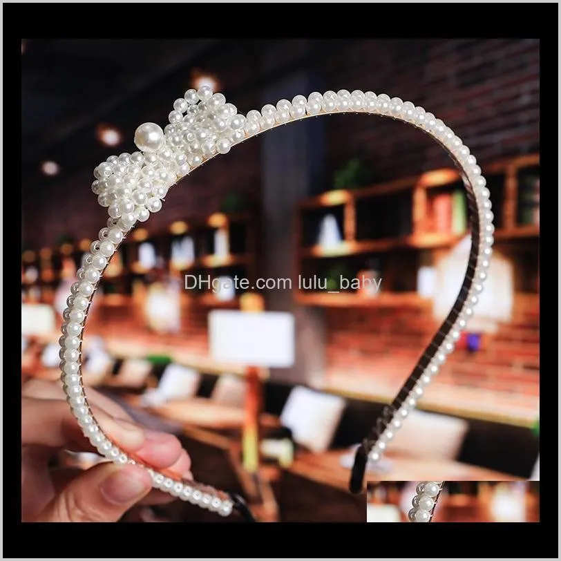 new hot korean sample design imitation pearl hair band girls hair accessories women headband wedding party bridal hair hoop