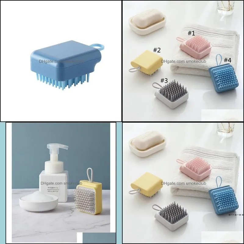 Pet Grooming Shower Brush Comb Bath Massage Hand Shaped Glove Combs Blue Pink Pets Cleaning Plastic Brushes LLE11562