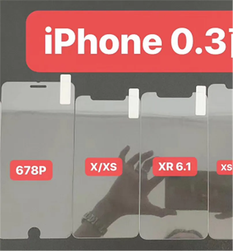 2021 For iPhone 11 Pro Max Tempered Glass iPhone X XS XR 8 Screen Protector For iPhone 7 7 Plus 6 6S Film 0.33mm 2.5D