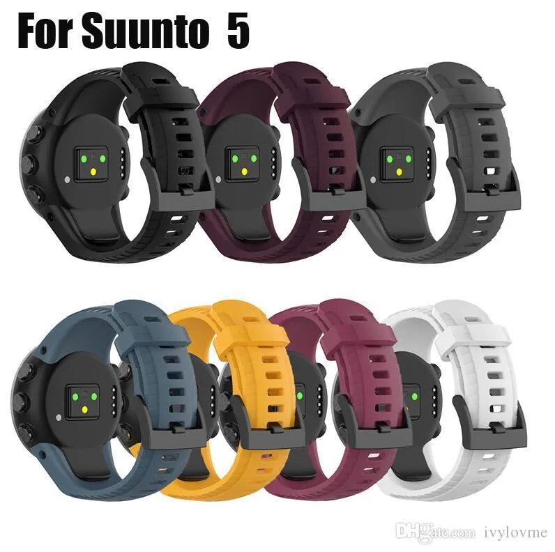 Silicone Watchband Strap for Suunto 5 Smart Watch Replacement Wristband Bracelet Watch Strap With Screwdriver for Suunto 5