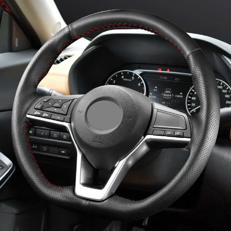 Premium Leather Leather Steering Wheel Cover For Nissan X Trail