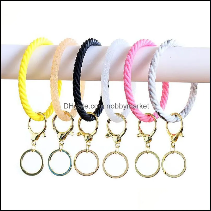 Annonces Bijoux Bracelet Bracelet Bracelet Bracelet Bracelet Anneau Charme Rond Chians Soft Sile Sile Car FOB Sold for Femme Drop Livraison 2021 3F