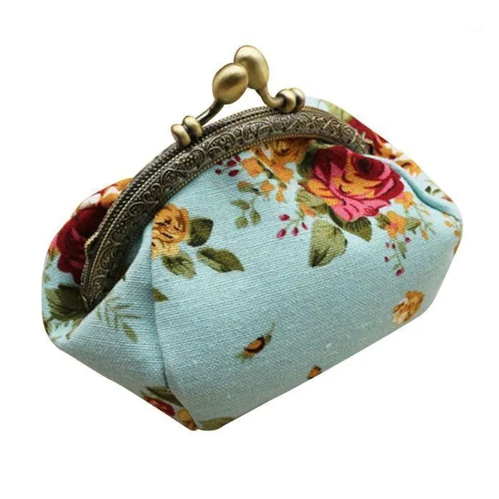 Wallets Women Clutch Bag Retro Flower Small Wallet Lady Vintage Embroidered Fabric Hasp Purse Fresh1