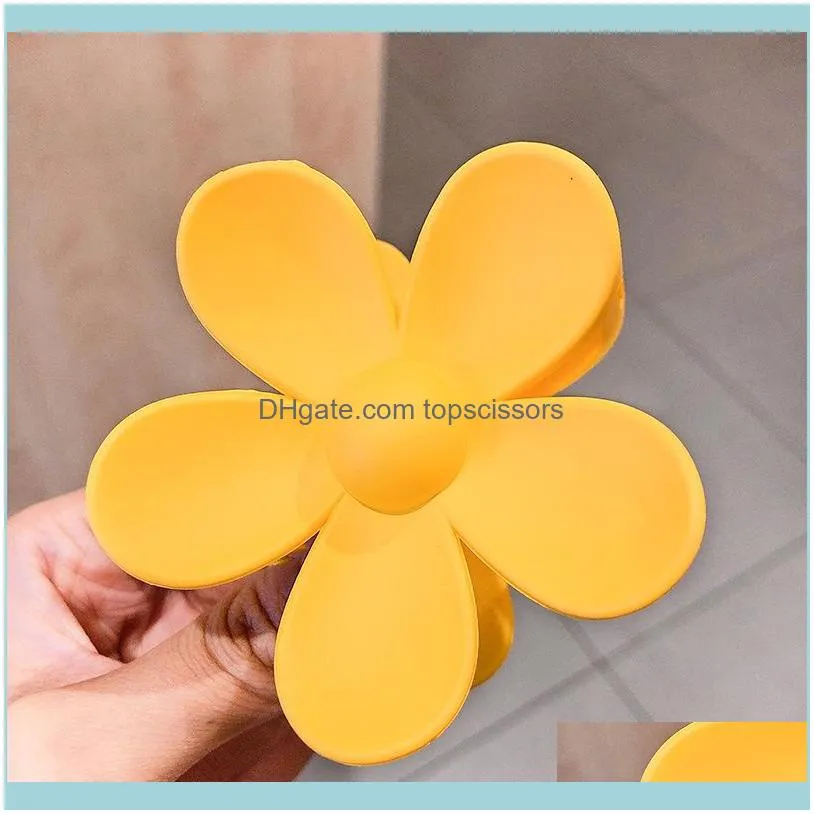 Women Girls Cute Candy Colors Big Flower Plastic Hair Sweet Holder Clip Hairpin Headband Fashion Accessories1