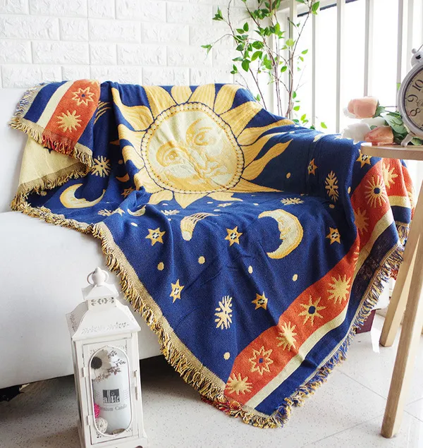 Nordic Sun Tanrı yataklar için battaniye atmak kanepe kapak oturma odası dekorasyon yatak örtüsü açık piknik battaniye eğlence kanepe havlu halı