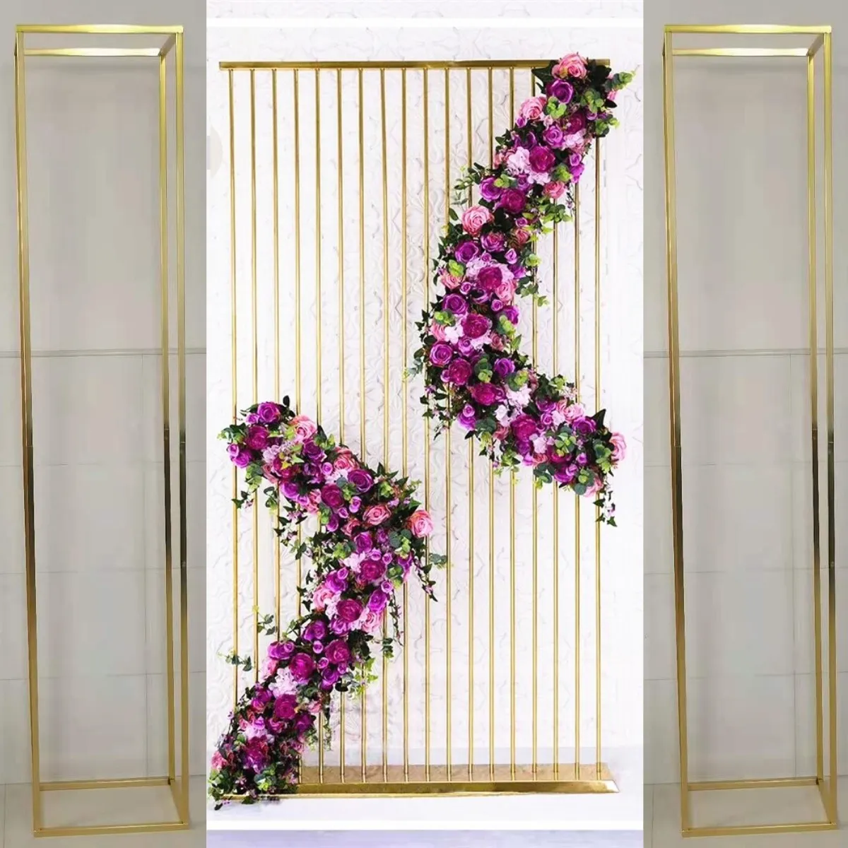 3 STKS Luxe Bruiloft Decoratie Billboard Kolom Stand Ijzeren Scherm Partitie Plint Frame Bloemen Boog Ballon Verjaardagsfeestje Stage256f