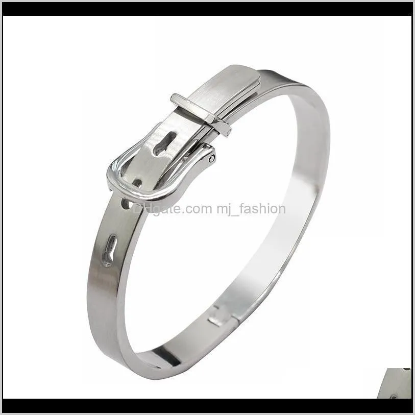 titanium steel belt buckle bracelet for women men 5mm & 7mm & 9mm gold rose gold bracelet fashion jewelry gift ps2397