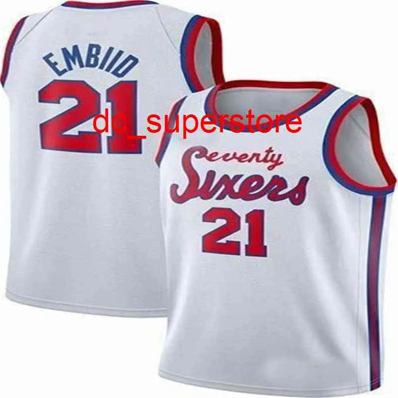 100 Stitched Joel Embiid 21 Mens Basketball Jersey Cheap Custom Mens
