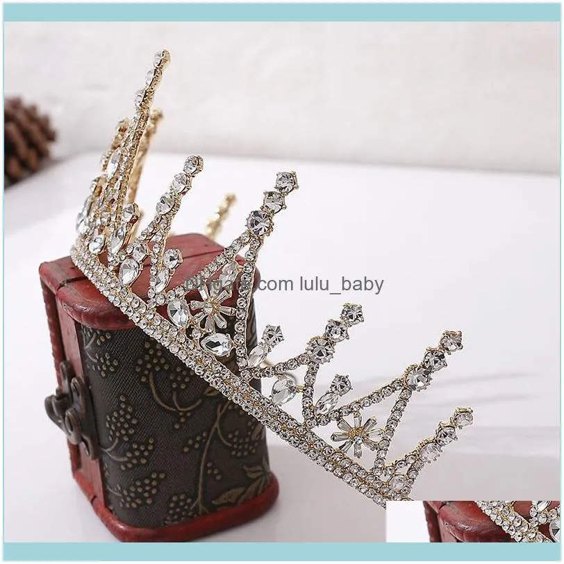 Gold/Silver Color Baroque Style Shining Crystal Tiara and Crowns de Noiva Royal Princess diadema Bridal Wedding Hair Accessories1