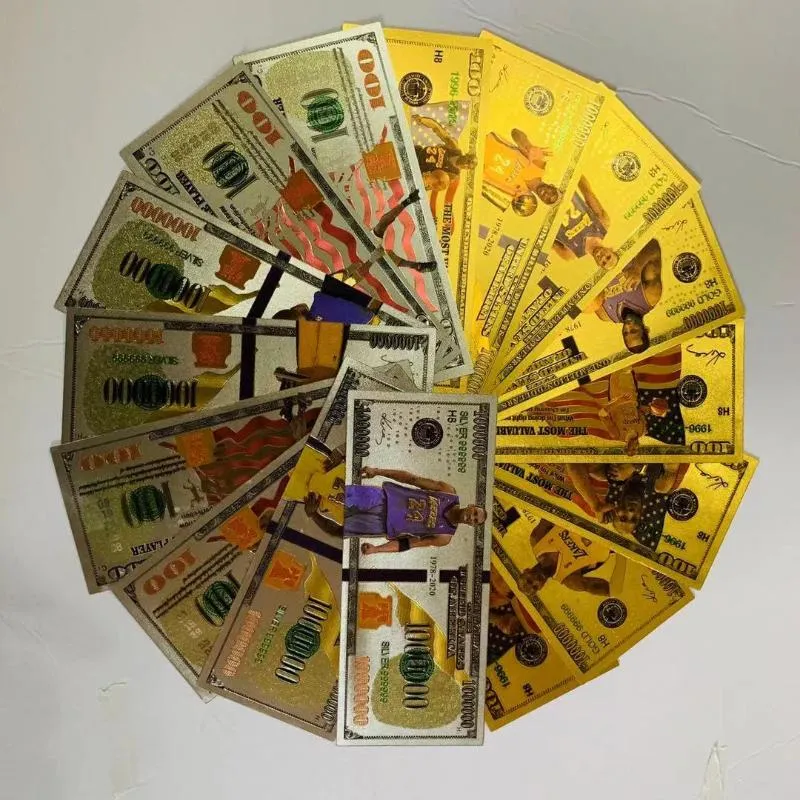Cartões MiExd 8 pcs Idéias do presente para crianças 1000000 dólar americano cédula de ouro colorido banhado a nota de conta americana