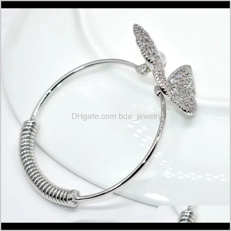 designer ladies new hollow inlaid zircon bracelet freshwater pearl butterfly opening adjustable bracelet high-end jewelry female