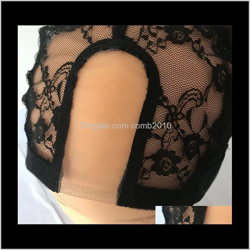 mesh u-part wig cap for making lace wigs black lace wig caps for making wigs adjustable hairnet cheap weave net 10pcs