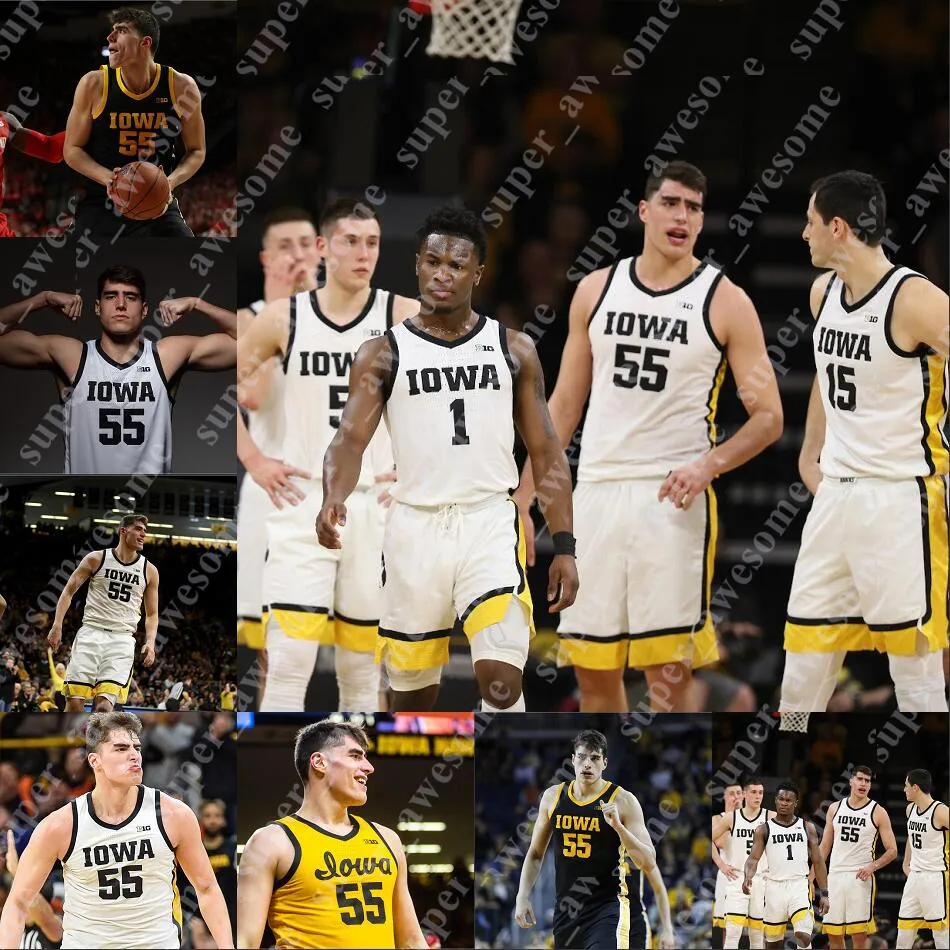 Iowa Hawkeyes Basketball Jersey, Ben Krikke, Payton Sandfort, Patrick  McCaffery, Tony Perkins, Owen Freeman, Ladji Dembele, Dasonte Bowen, Pryce 