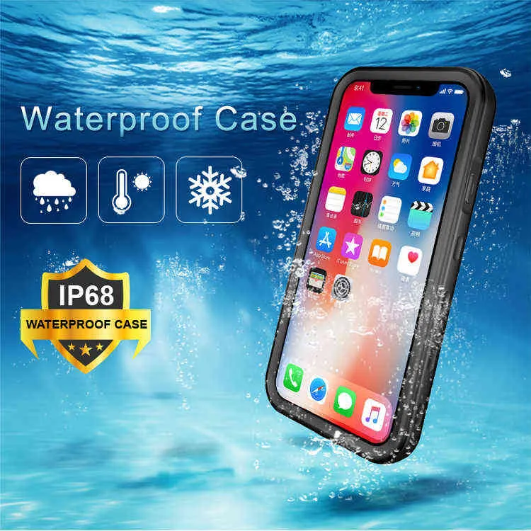 Waterproof Dust Proof Clear For IPhone X Xs Max Xr 12 13 Pro 11