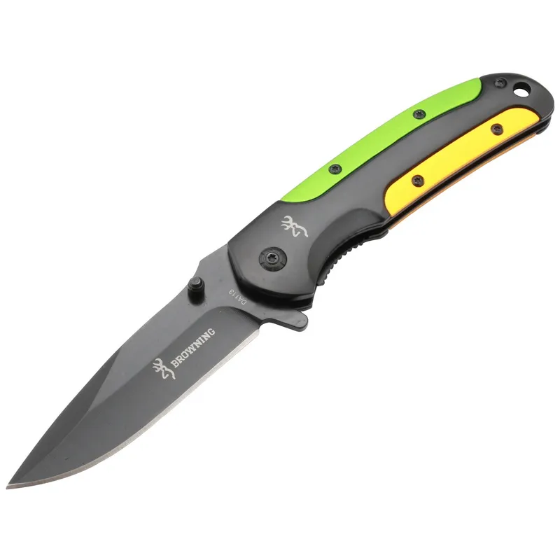 Browning Da113 Snabb Öppning Flipper Folding Kniv Ficka Utomhus Taktisk Camping Jakt Överlevnadsknivar