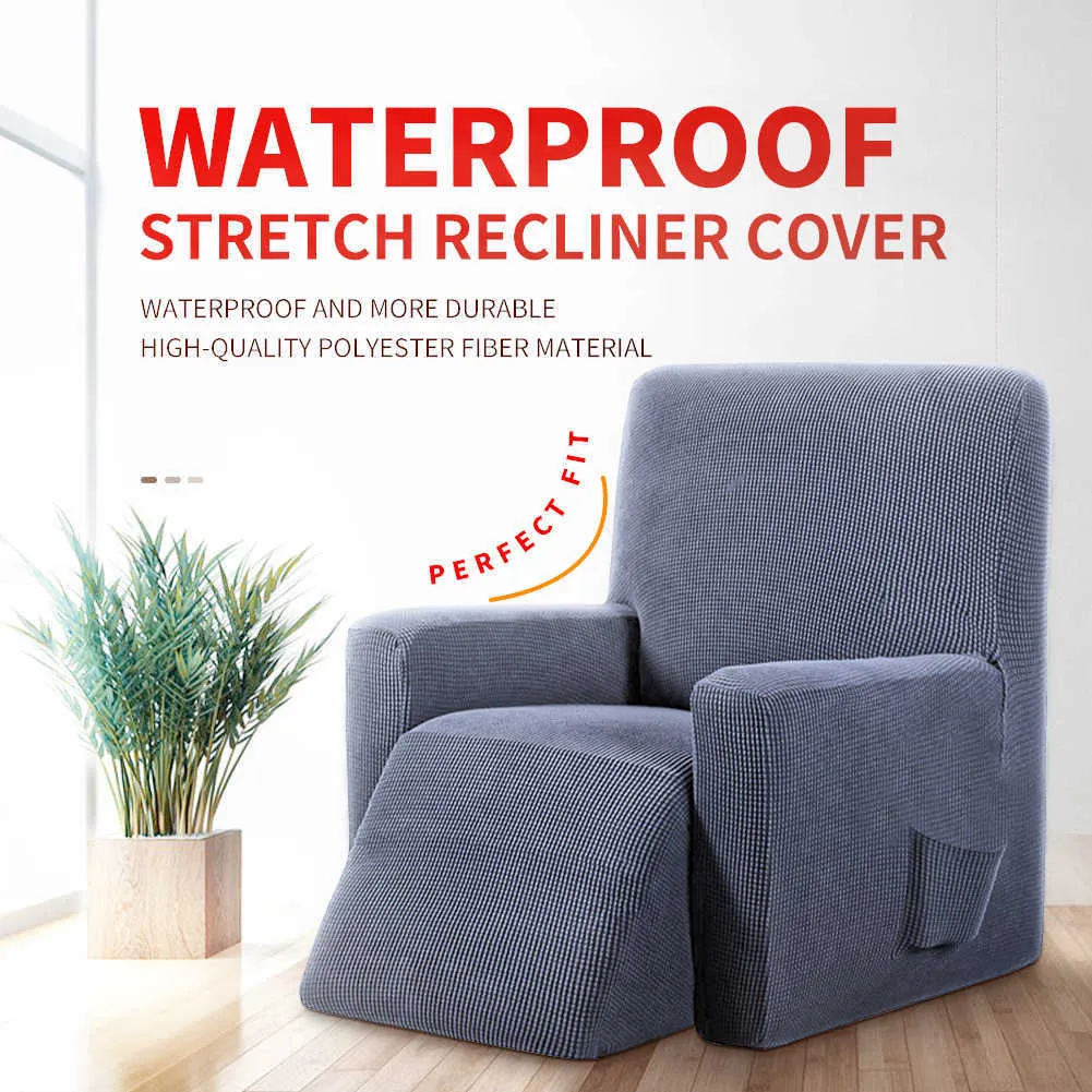 Meijuner Wasserdichter Stretch-Recliner-Bezug, All-Inclusive-Sofa, einfache Möbel, Schonbezug, Sessel-Couch-Kissen 210723