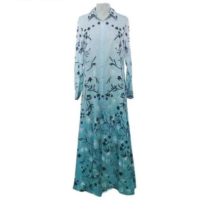 fitted lace wedding dress Versatile Floral Maxi Dress - Green