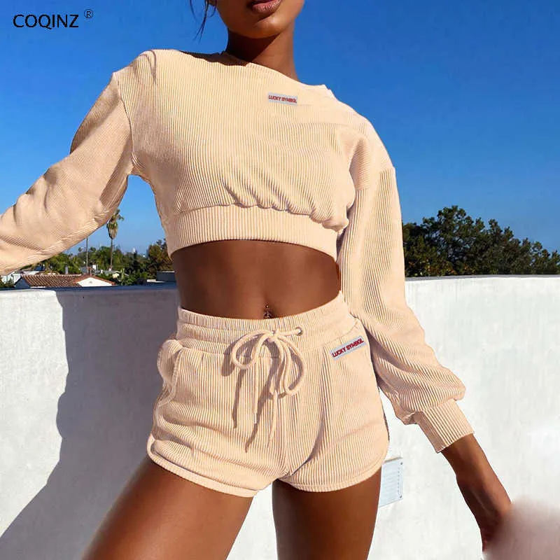 Two Piece Set Women Tracksuit 2 Piece Sexy Club Birthday Outfits Sweat Suits Women Matching Sets Lounge Fashion Clothing 27424P 210712