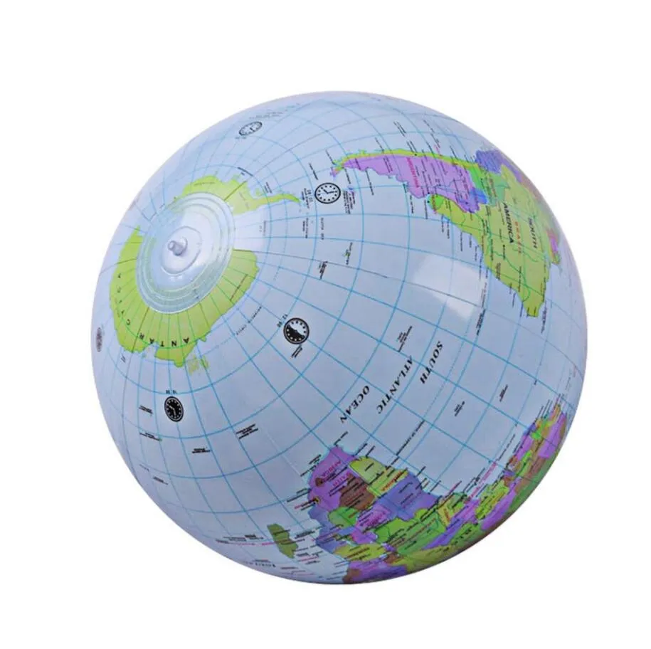 Inflatable Globe World Earth Ocean Map Ball Geography Learning Educational Beach Ball Kids Toy Home Office Decoration