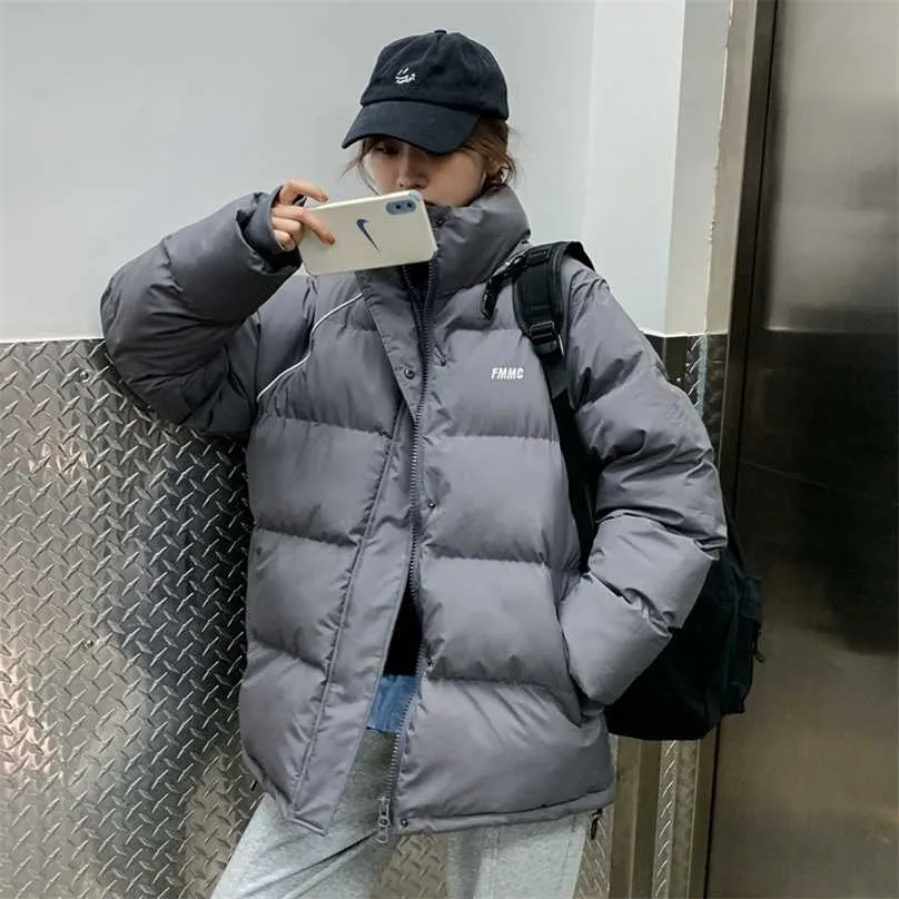 Neer gevoerde jas vrouwen Koreaanse versie losse golf winter dikke korte 211013