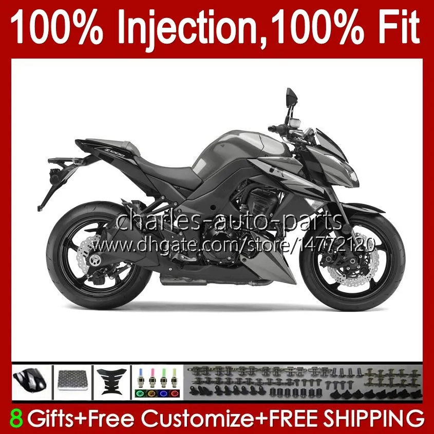 Форма для впрыска тела для Kawasaki Ninja Z 1000 R Z1000 2010 2011 2012 2011 2013 2011 201 201 201 201 201 201 201 201 201 201 201 Z-1000 Z1000R 2010-2013 Z-1000R 10 11 12 13 OEM обтекатель, глянцевый серый