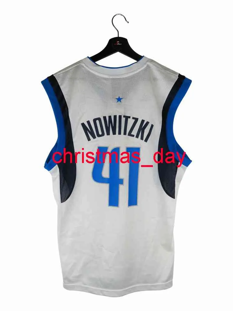 100% Dikişli Dirk Nowitzki Jersey Beyaz Erkek Kadın Gençlik Özel Numarası Adı Formalar XS-6XL