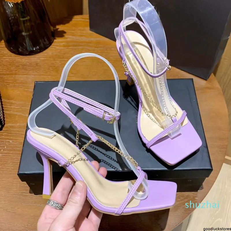 하이힐 이탈리아 디자이너 슬리퍼 샌들 여성 Nonslip 신발 플랫폼 7.5cm