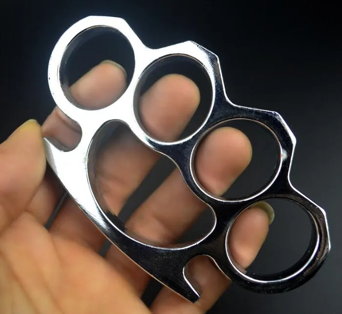 Vikt Om 154g Zinc Alloy Tjock Stål Brass Knuckle Dusters Självförsvar Personlig säkerhet Kvinnors och Mäns Självförsvarsverktyg