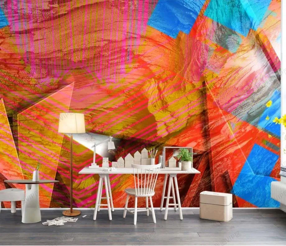 Dostosuj tło Geometria 3D Tapeta ściany Home Decoration Mural Tapeta na ścianie