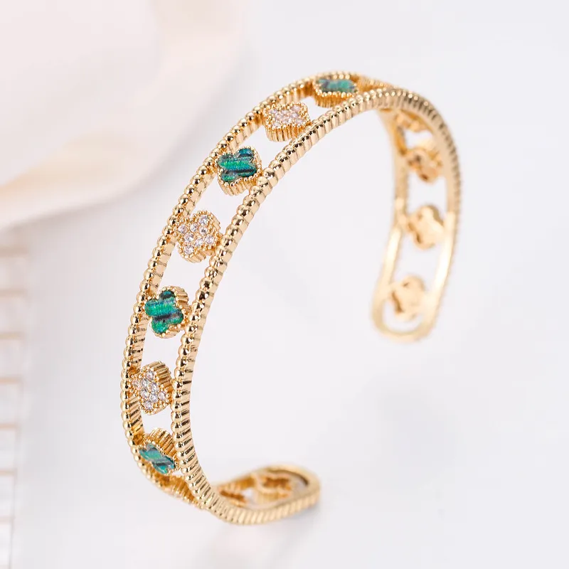 Dance Monkey Cuff Bracelet for Women Quality Cubic Zirconia Colorful Flower Bangles Luxury Famous Jewelry Female Gift Pulsera 22031993