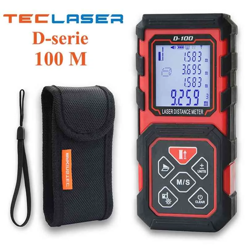 TECLASER Laser Distance Meter Rangefinder Tape Tool with Pythagorean ...