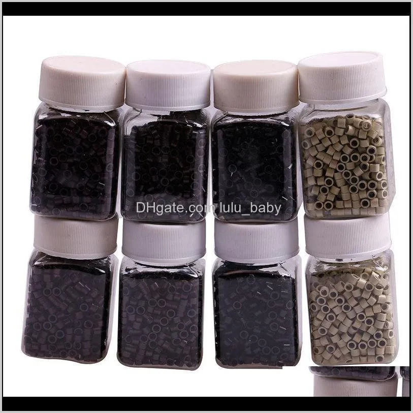 z&f micro nano rings/links/beads hair beads silicone micro rings links for extensions extended (4.0mm*2.7mm*3.0mm ) 1jar=1000pcs