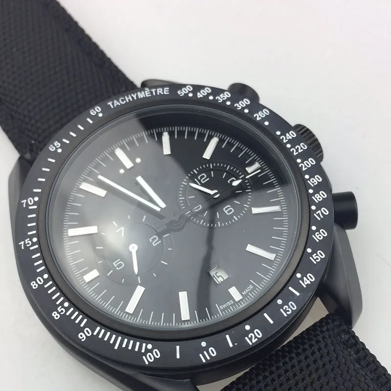 Zegarek męski 44 mm w pełni automatyczny ruch mechaniczny zegarki skórzany pasek wodoodporny Luminous Business Men Zegarwatch230r