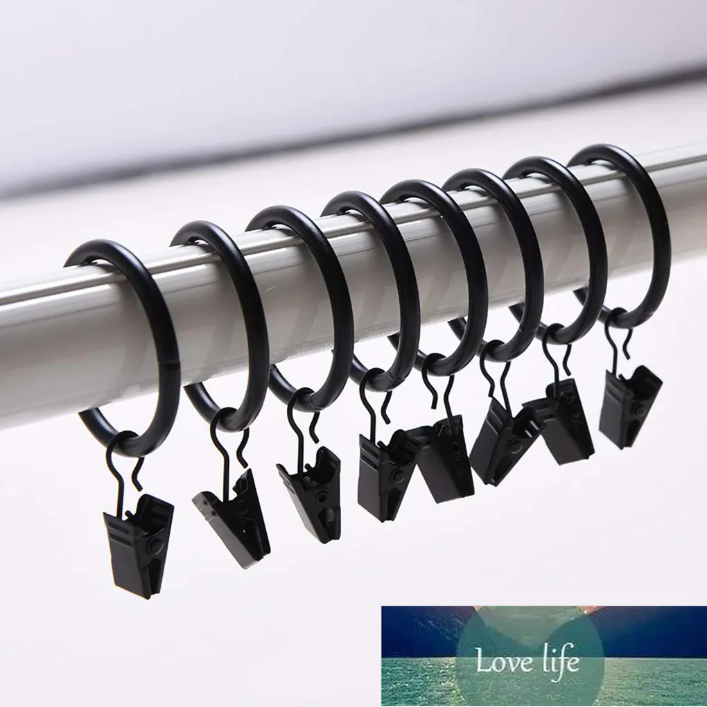 Window Clip Rings Steel Curtain Rings with Clips for Window Drapery Hanging Modern Solid ...