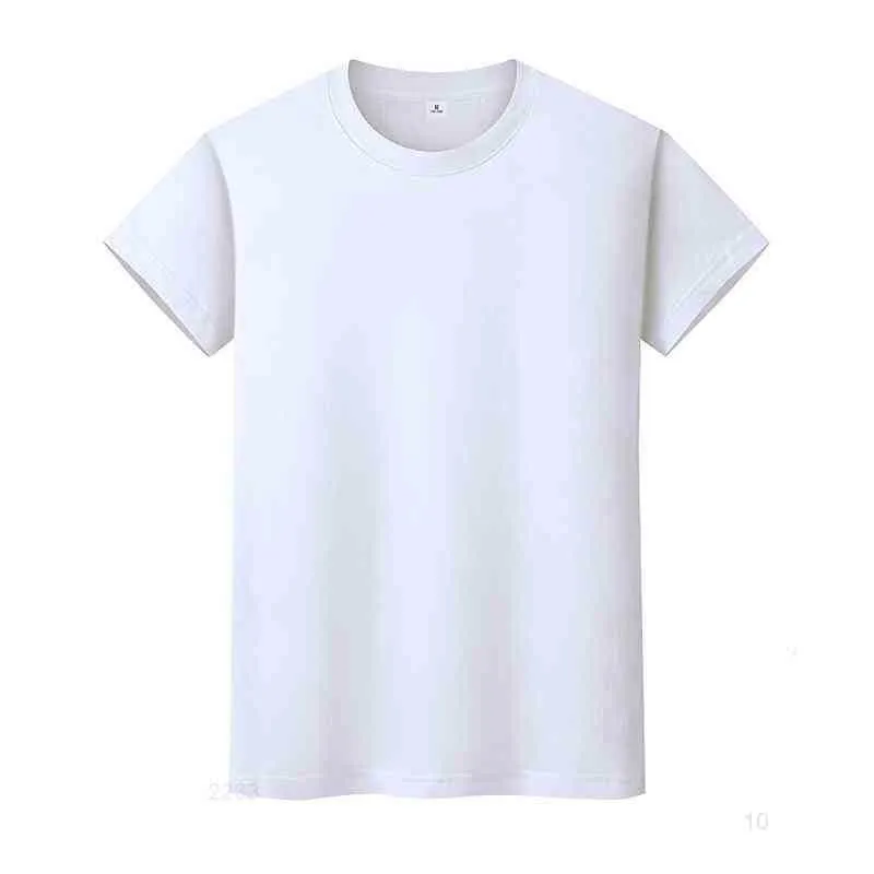 Nova rodada Pescoço Cor sólida T-shirt de fundo de algodão de verão camisa de mangas curtas Mens de mangas curtas e mulheres meia-mangas 68i25Whni