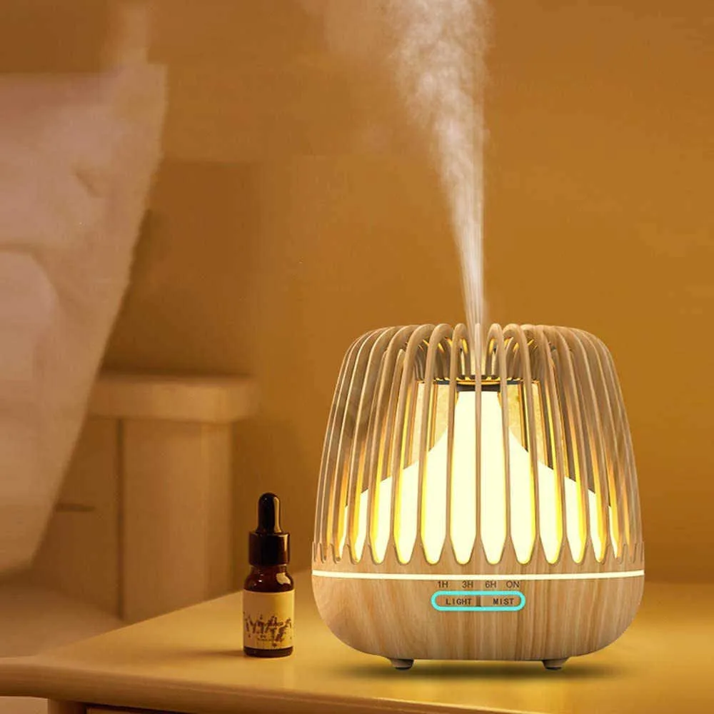 500ml Ultrasonic Aromatherapy Humidifier Led Essential Oil Diffuser Air Purifier Home Mist Maker Aroma Light 210709