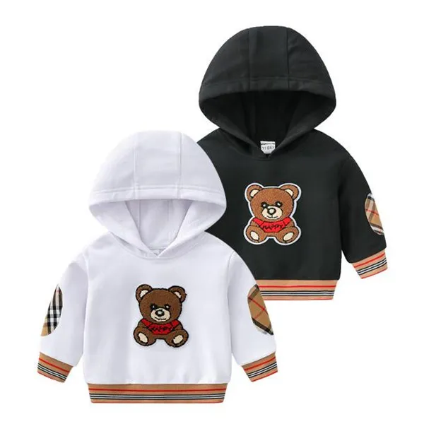 Mode Höst Vinter Nya Childens Hooded Hoodie Boys and Girls Tjocken Designer Barn Pullover Jacket Cartoon Coat Casual Sports Coats