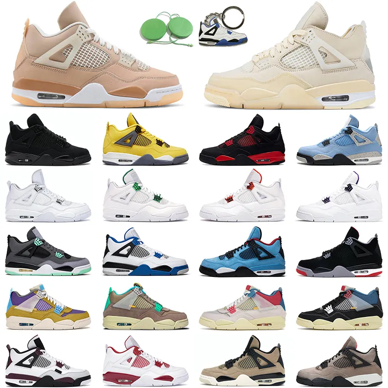 4s retro Sail Scarpe da basket Shimmer uomo donna jumpman 4 University Blue White Oreo Red Thunder Cactus Jack Green Glow mens trainer