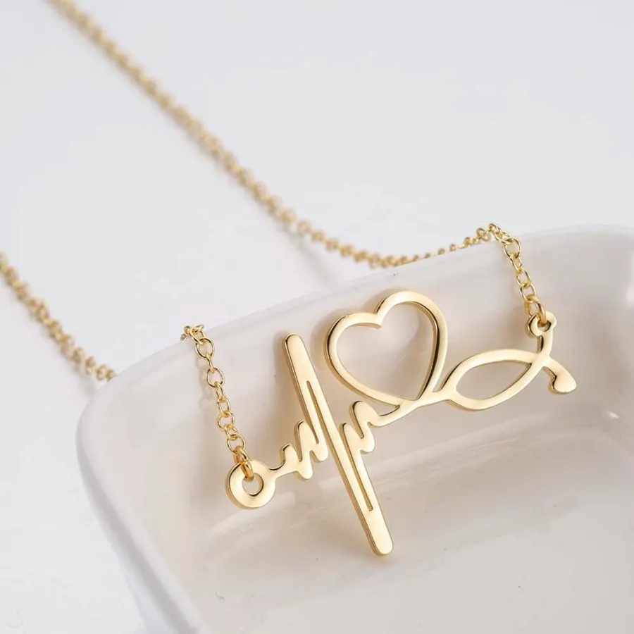 Heartbeat cheap pattern locket