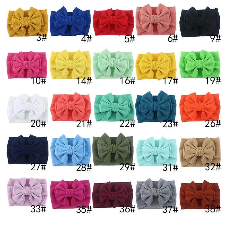 Fashion Big Bow Hairband Baby Girls Toddler Kids Elastic Headband Knotted Turban Head Wraps Bow-knot Hair Accessories wholesale