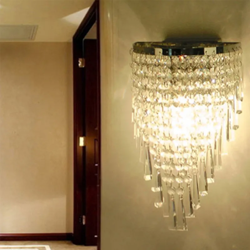 Vägglampa Creative Crystal E14 LED Modern Light Fixture Lysous Lighting Sconce AC85-265V Lights Dekorera