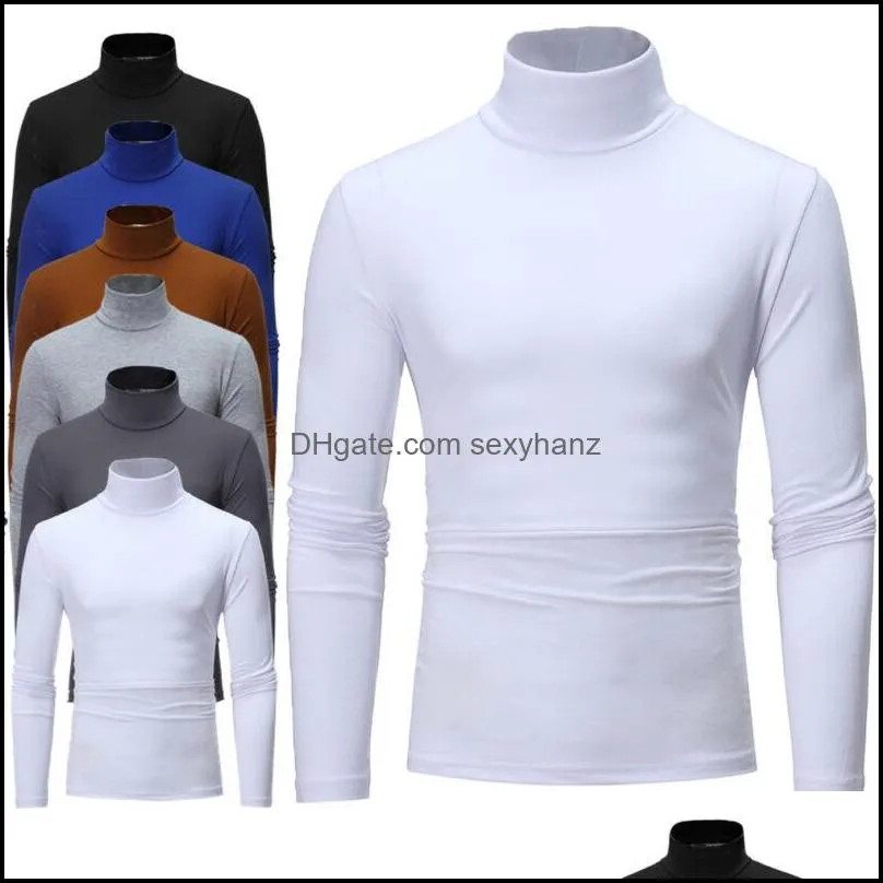 Men`s Sweaters Mens Turtle Neck Fashion Casual Cotton Skivvy Turtleneck Stretch Tops