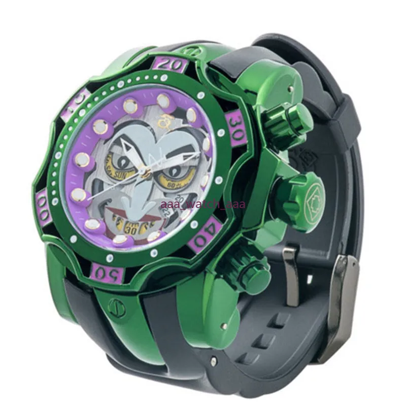 Nouveau Style Joker cadran rotatif Super qualité hommes montre tungstène acier multifonction Quartz montre-bracelet