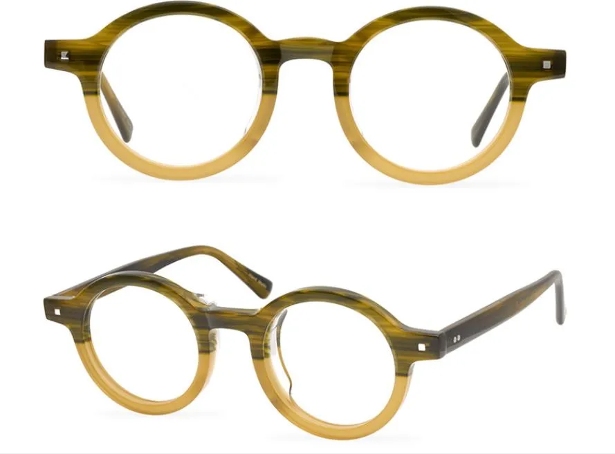 남자 광학 안경 안경 프레임 브랜드 레트로 여성 소형 라운드 스펙터클 프레임 Myopia Eyewear Case Top Qualitly